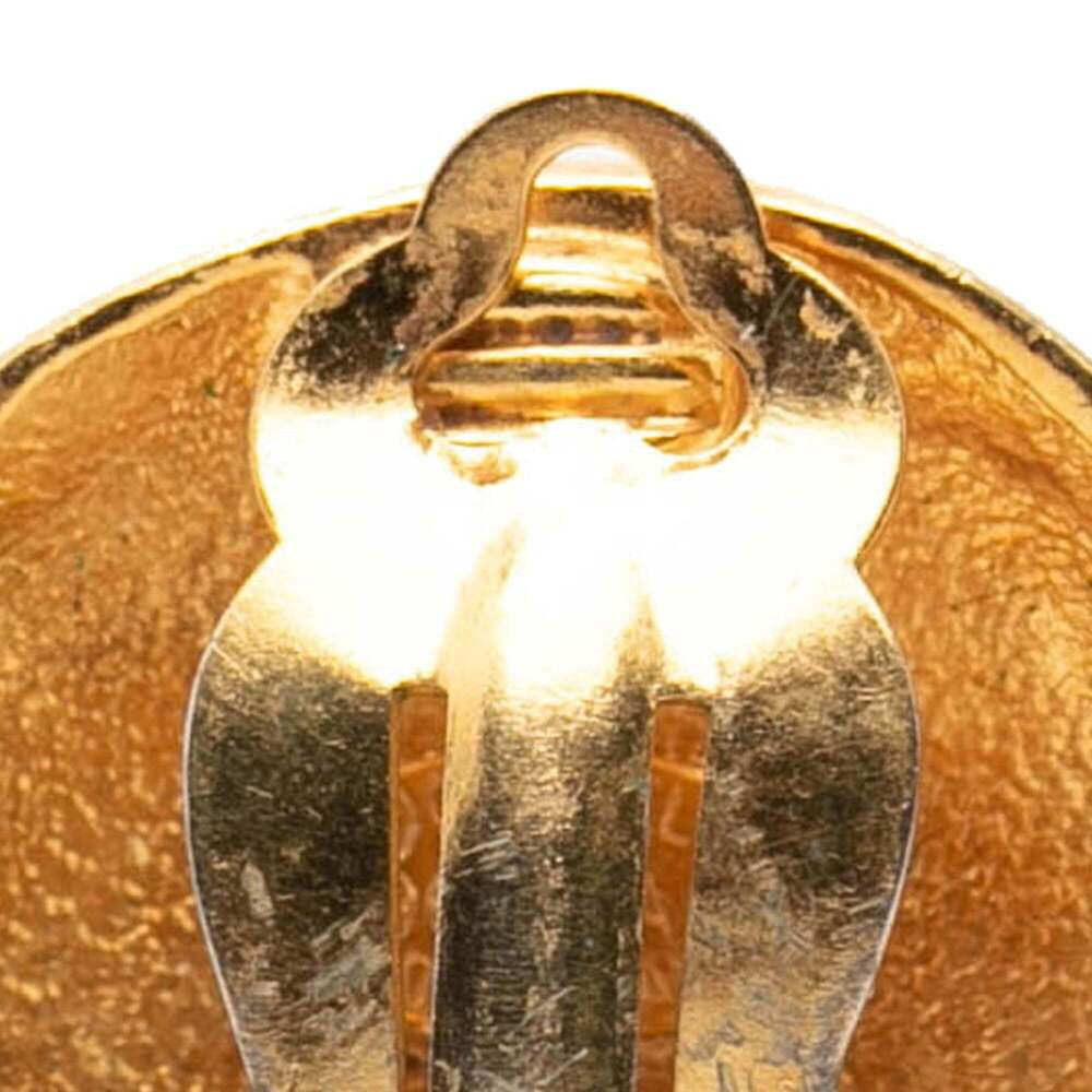 CHANEL Authentic Vintage Gold Logo Earrings - Picture 4 of 6